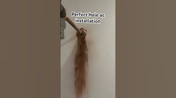 Perfect hole ac installation #vrf #ac #hvac #hvactechnicalpoint #shortvideo #voltas #aircon #aircond