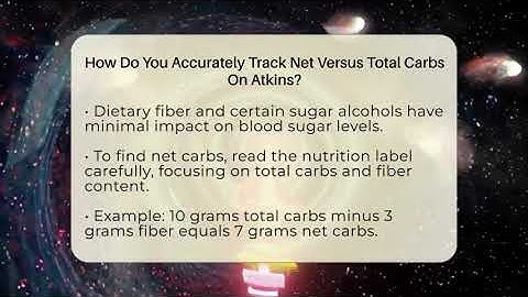 How Do You Accurately Track Net Versus Total Carbs On Atkins? - Fuel Without Carbs