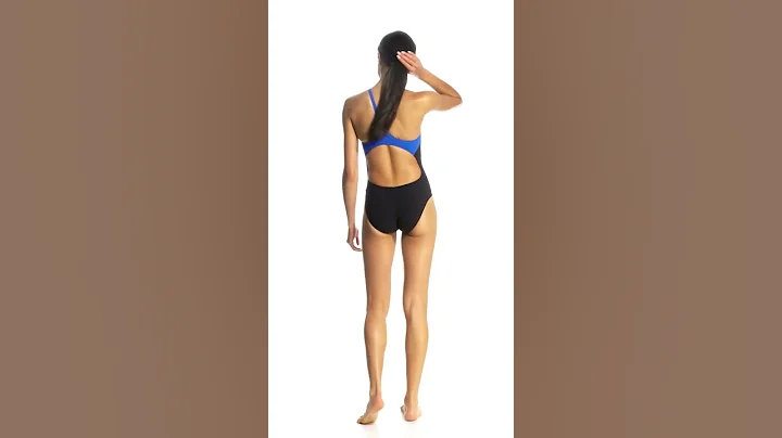 Speedo PowerPlus Bolt Splice Drill Back One Piece Swimsuit | SwimOutlet.com