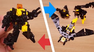 How to build mini LEGO brick hornet / bee transformer mech - Death Hornet