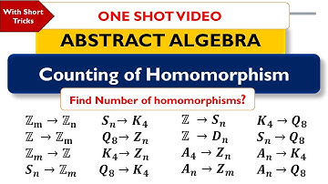 Find number of Homomorphism | Counting of Homomorphism | Abstract Algebra | CSIR NET | JAM | GATE