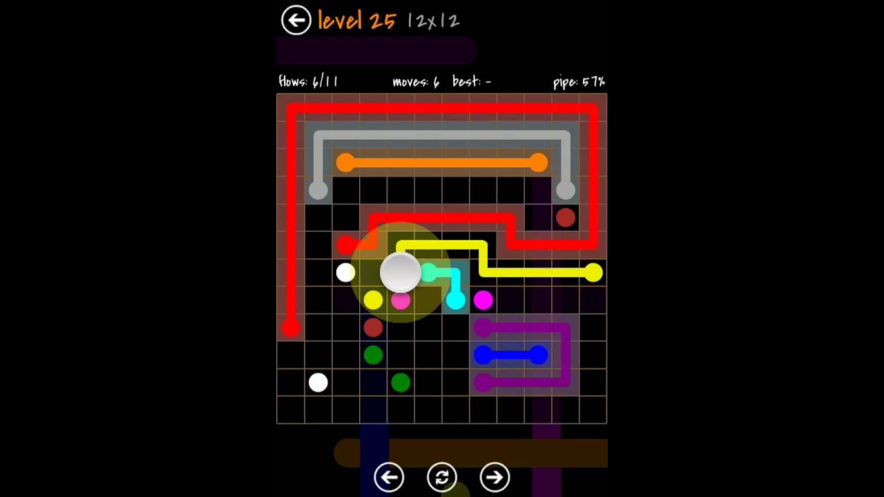 Flow Free 12X12 Jumbo Pack walkthrough level 25