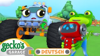 Hüpfender Monstertruck | 30-minütige Zusammenstellung｜Geckos Garage Deutsch｜LKW für Kinder 🦎🛠️