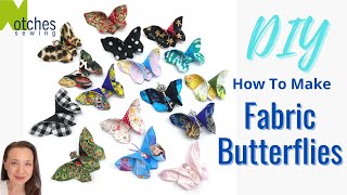 How to Make a Butterfly with Fabric - DIY Fabric Butterflies image