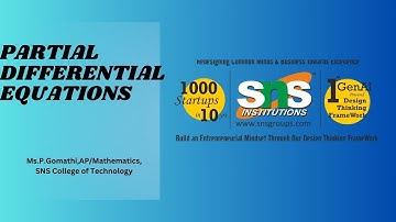 DT delivery on PDE | Partial Differential equations and Transforms |SNS Institutions