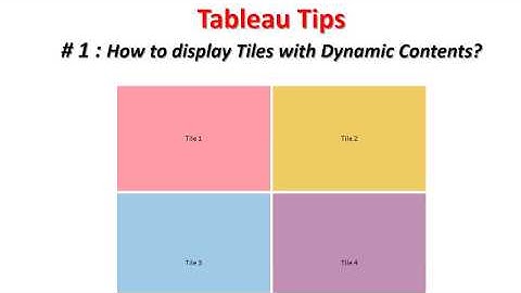 Tableau Tip #1: How to create Tiles with Dynamic Contents