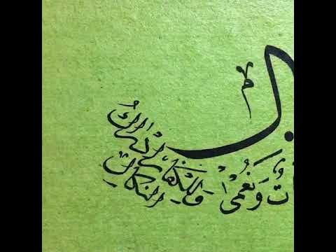 مقطع سريع من لوحة للخطاط مصطفى حليم على ورق رائع