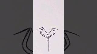 How to draw a collar step by step with easy fast way 9