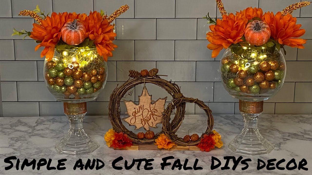 Simple and Cute Fall DIYs Decor YouTube