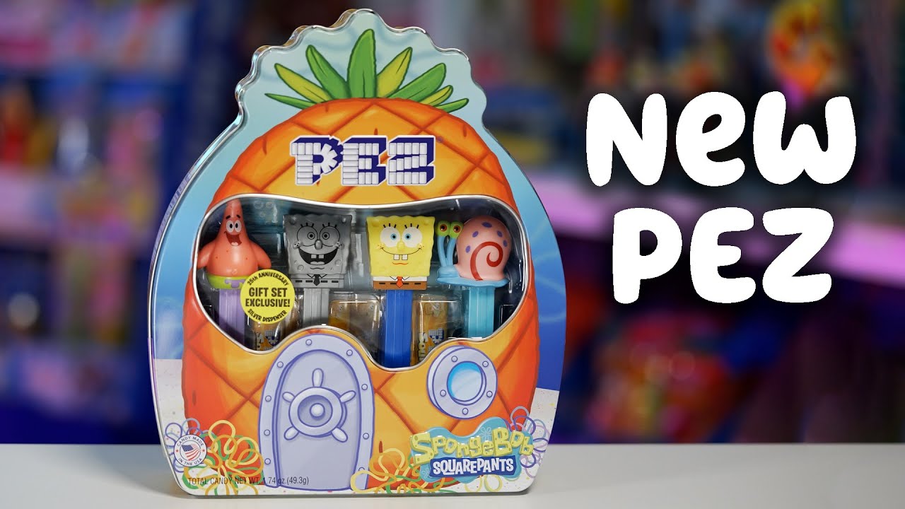 NEW SEALED! Spongebob-Squidward & Plankton WATCHES Plus Collector PEZ SpongeBob SquarePants 25th Anniversary Gift Tin - PEZ  main image 2