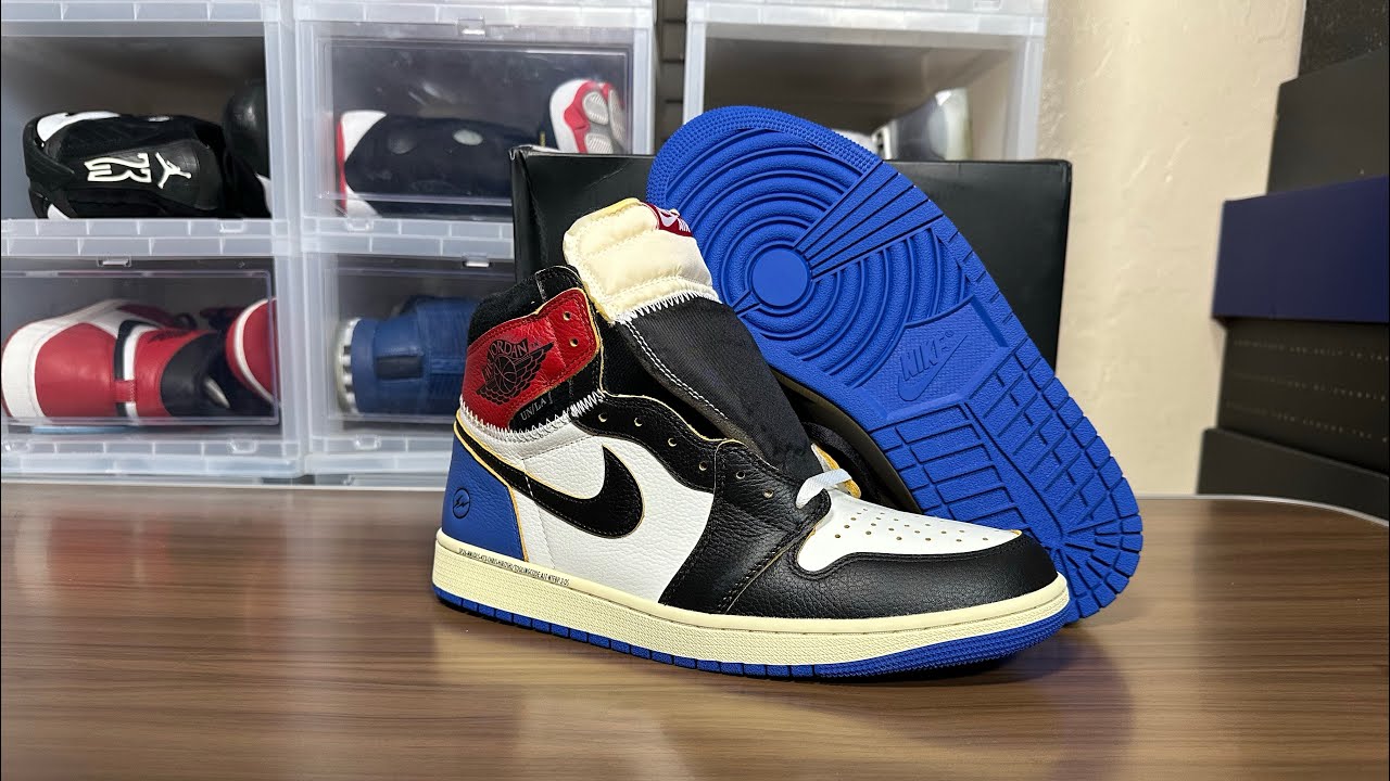 AJ 1 Union x Fragment Design Varsity Red review (3rd party) - YouTube