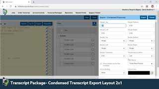 Transcript Package   Condensed Transcript Export Layout 2x1