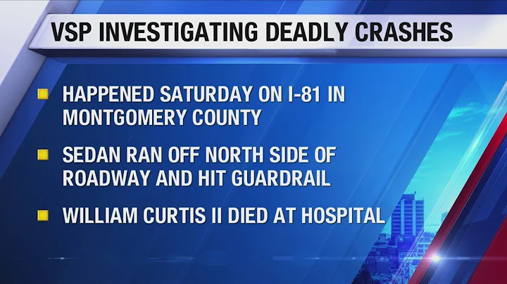 Man dies in single vehicle crash on I-81 in Montgomery County