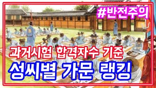 재미로 알아보는 성씨별 과거급제자 랭킹(feat. 우리 조상님은 공부를 잘했을까?!)