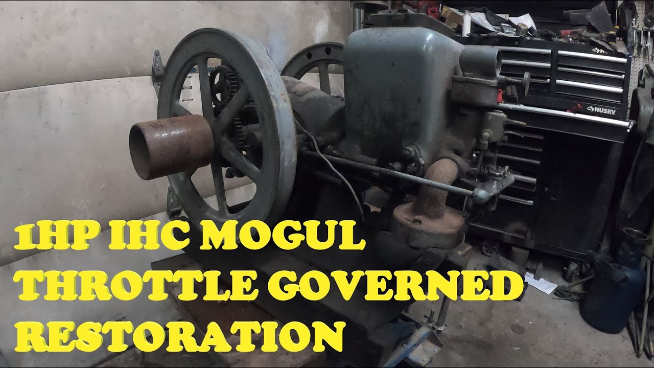 1 HP IHC Mogul Throttle Governed Hit Miss Engine Rebuild Restoration Gas Part 