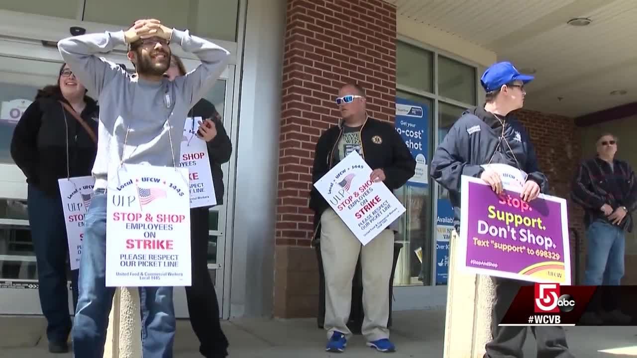 Thousands of Stop and Shop union workers go on strike, walk off job