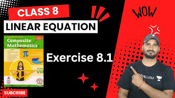 Mathematics Success | Class 8 | Exercise 8.1| Linear Equations | Goyal Brother Publication