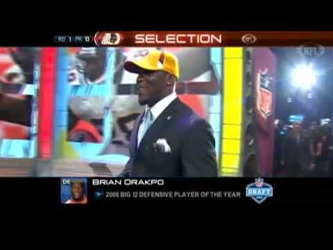 Redskins select Brian Orakpo in the 2009 NFL Draft