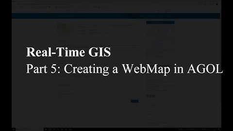 Real-time GIS with ArcGIS Pro and Collector: part 5 Creating a webmap in AGOL