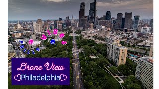 Drone View of the Benjamin Franklin Parkway in Philadelphia 2600 Benjamin Franklin Pkwy Philadelphia Pennsylvania 19130