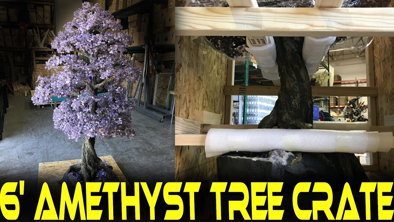 Building a Crate for 6' Tall Amethyst Gemstone Tree of Life. DIY Woodworking