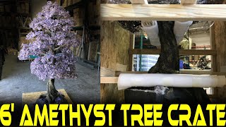 Building a Crate for 6' Tall Amethyst Gemstone Tree of Life. DIY Woodworking