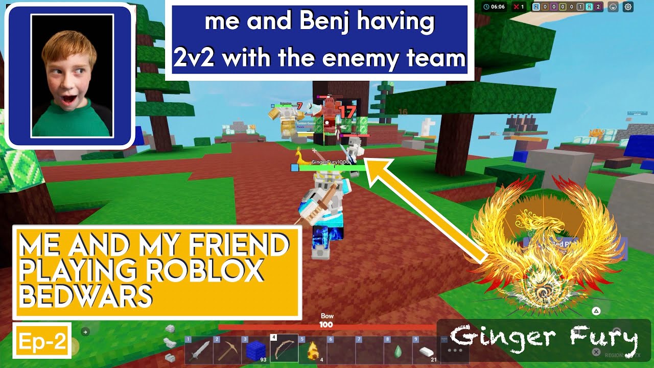 Me and my friend plating Roblox bedwars - YouTube