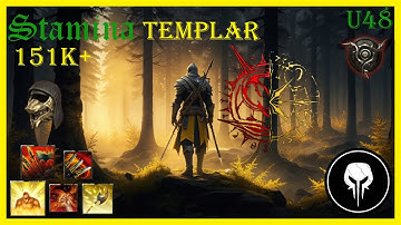 ESO Stamina Assasin Templar 151k+ DPS Build, Update 48, PS 5 EU
