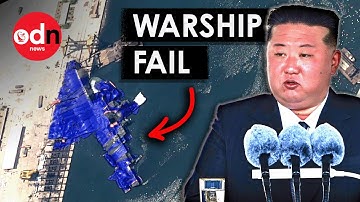 Aerial Images Show North Korean Warship CAPSIZED During Launch