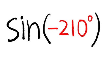 Exact values of sin(-210), cos(-210), tan(-210), csc(-210), sec(-210), cot(-210)