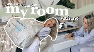 MASSIVE CLEAN & ORGANISE MY ROOM WITH ME | kmart organisation + storage  *realistic
