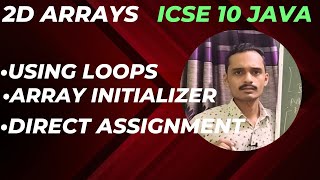 3 ways to initialize 2D array in java | icse computer application | icse computer 2024 syllabus