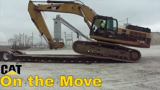 CAT 345CL Excavator Move on Lowboy