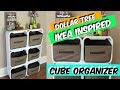 DOLLAR TREE IKEA INSPIRED CUBE ORGANIZER TUTORIAL