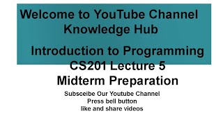 cs201 Lecture 5