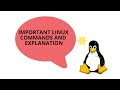 Important Linux Commands and Explanation | Basic Linux Commands *