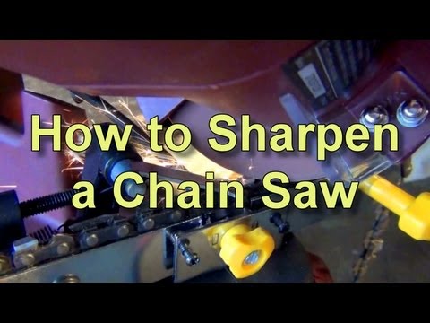 How to Sharpen a Chain Saw with the Harbor Freight Sharpener