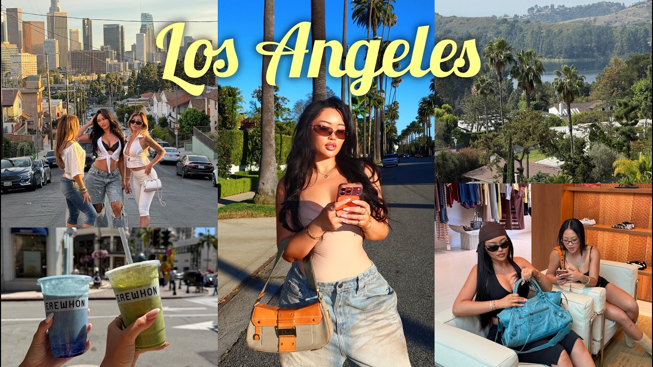 LOS ANGELES VLOG| Girls Trip, Shopping, Good Food, Hollywood Hike, Outfits (Part 1)