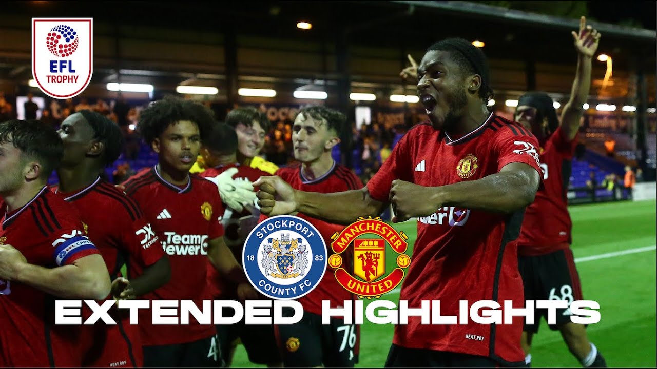 ⁣PENALTY DRAMA! Stockport County v Manchester United U21 extended highlights