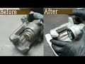 How to rebuild rear brake caliper - VW Audi Skoda Seat - New piston and seals (COMPLETE GUIDE)