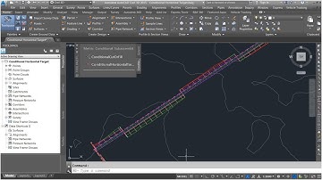شرح عمل Conditional Horizontal Target Subassembly على برنامج Autocad Civil 3d