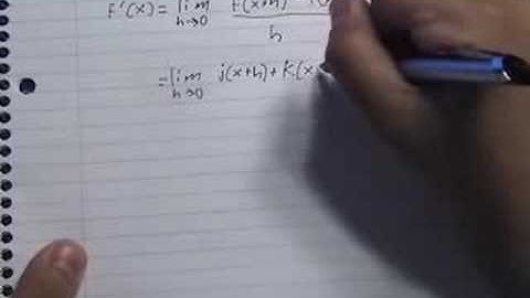 Sum Rule of Derivatives, Proof