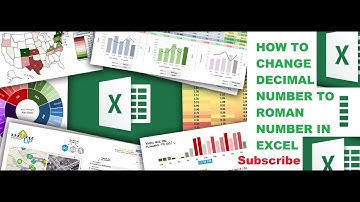 how to change decimal number to roman number in excel