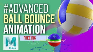 Ball Bouncing Along Animation Tutorial in Maya - PART 2 - FREE Ball Rig!