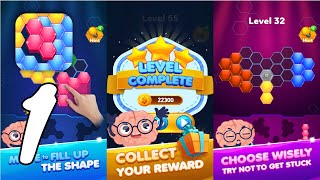 Block Hexa Puzzle: Tangram Gameplay #1 All Levels (Android, IOS) screenshot 2