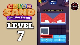 Color Sand Fill The Blocks Level 7 Walkthrough Solution