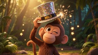 Milo the Magic Monkey 🐒 | Enchanting Jungle Rhyme for Toddlers | Fun Magic Animal Song for Kids