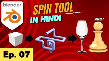 Blender Tutorial in Hindi Ep-07: Spin tool in Blender | Make Glass, Chess Pieces | Blender 4.0