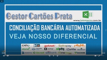 CONCILIAÇÃO BANCÁRIA AUTOMATIZADA CONTROLE VENDAS CARTÕES DE CRÉDITO | PLANILHA EXCEL AUTOMATIZADA