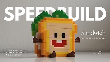 Nanoblocks Speed Build | Energized Sandwich | Super Delicious Block Model | Mini Bricks | Temu